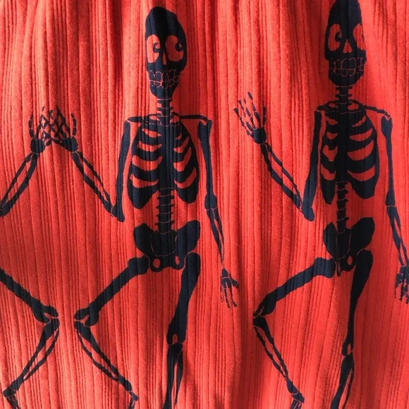 Mini Rodini Red Dress with Skeleton Design